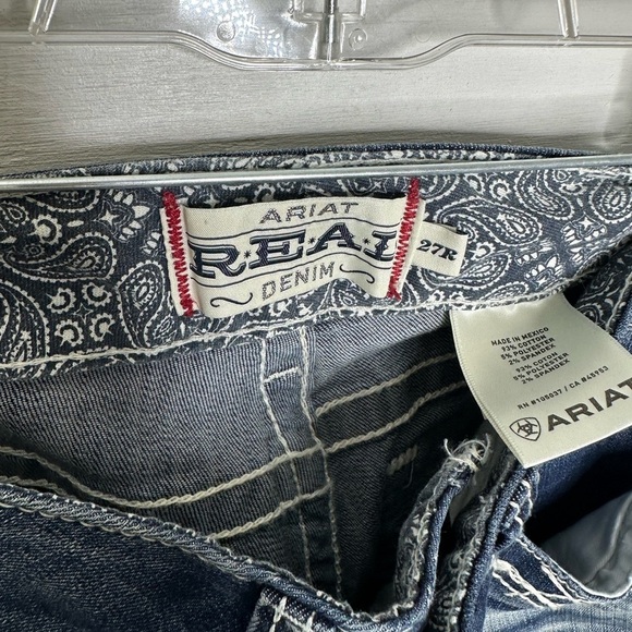 Ariat Real Denim Women’s Jeans Size 27R Mid Rise Bootcut Dark Wash Western - Picture 3 of 5